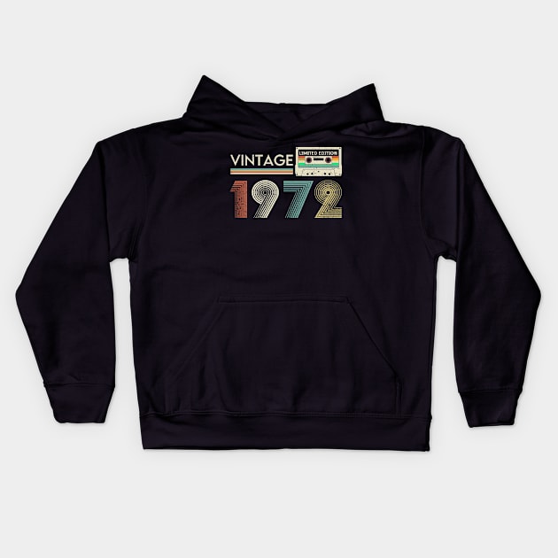 Vintage 1972 Limited Cassette Kids Hoodie by xylalevans